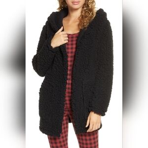 Women's Black Sherpa Jacket